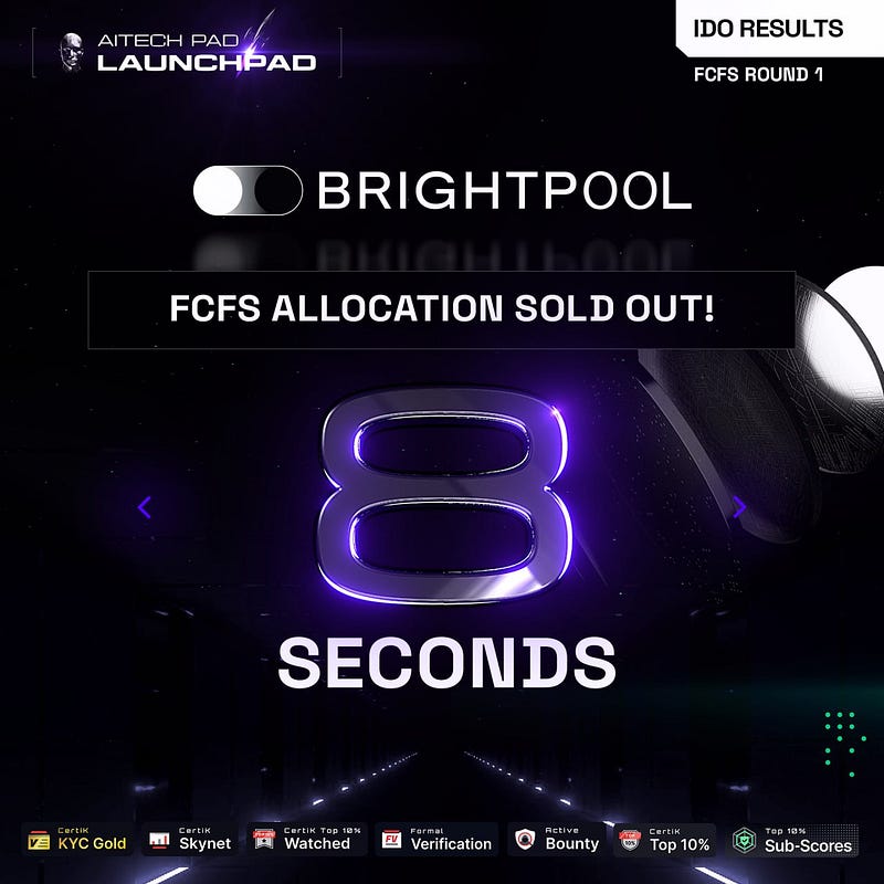 Brightpool Finance: An 8 Second SOLD OUT. New Launch on AITECH Pad.