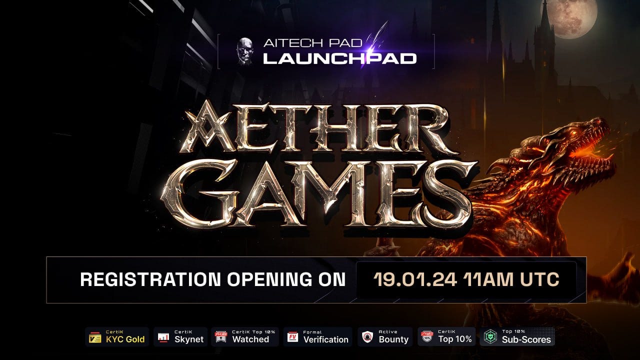 Aether Games on AITECH Pad. A $100,000 Strategic Round!