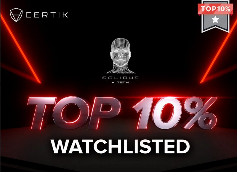 Solidus Ai Tech awarded the Top 10% Watchlisted on CertiK.