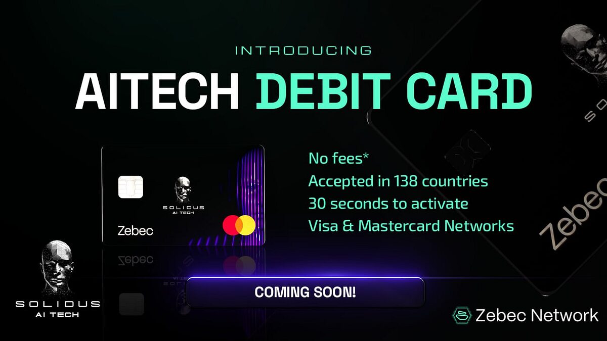 💳 $AITECH New Utility: Introducing the AITECH Debit Card!