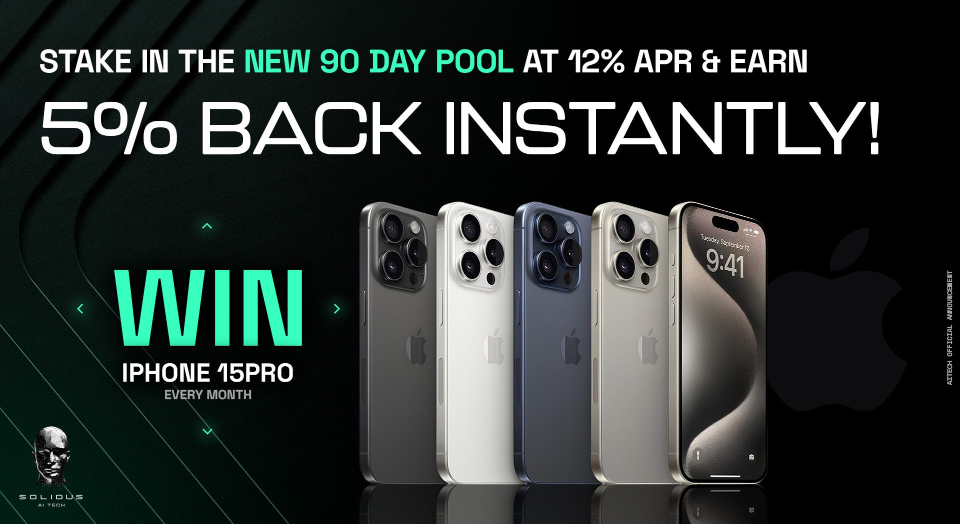 NEW 90 DAY POOL–12% APR, 5% back instantly & iPhone 15 Proâ€™s2